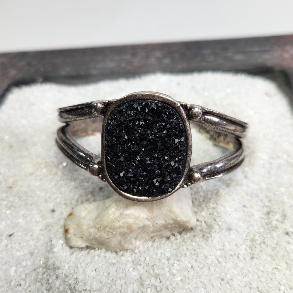 Vintage Lucky Brand Boho Druzy Cuff Bracelet